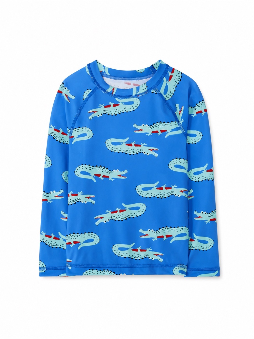Hanna Andersson Blue Crocodile Print Long Sleeve Rash Guard | Kids Size 10